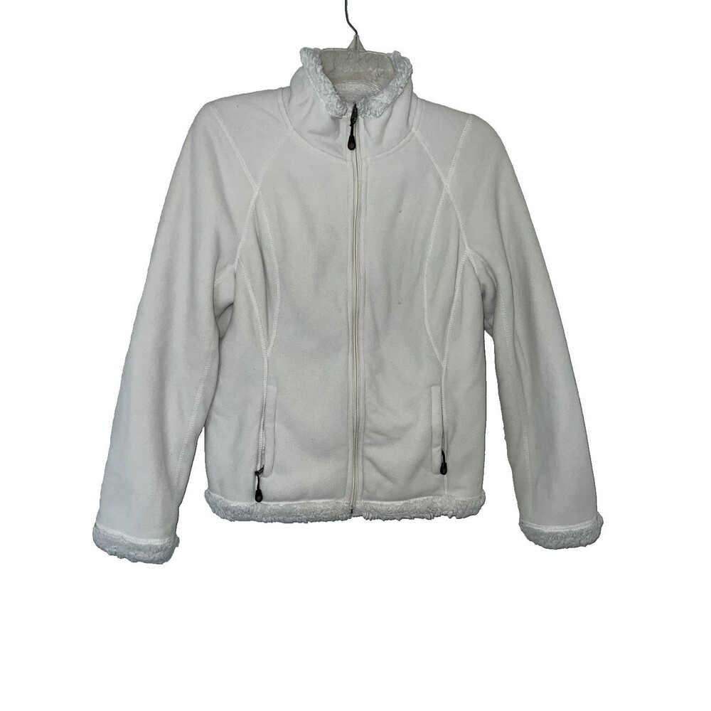 Sherpa Lined Fleece Jacket/Coat Women's/Junior Cream Small Hiking Camping Play
